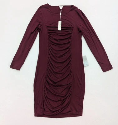 Vestido para mujer Spense talla M granate rojo vino manga larga elástico tejido funda NUEVO Foto 1 de 4
