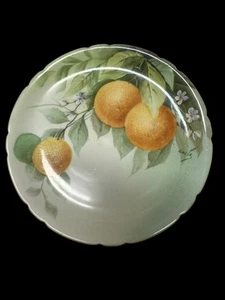 Antique Faience Wall Plate Oranges And Leaves Emilie, France - Picture 1 of 6