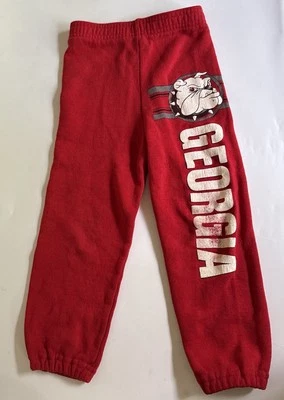 Vintage 90s Georgia Bulldogs Sweatpants Activewear Kids M Red Made in USA - Image 1 of 4