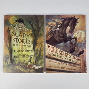2011 Set Lot 2 Scary Stories Tell Dark More Paperback Kids Books Ghost Camping - Picture 1 of 12