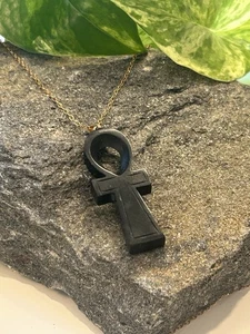 Colgante Cruz “Anch” Jeroglífico Egipcio 16 Pulgadas Lleno Oro 14k De Colección Nuevo de Lote Antiguo - Imagen 1 de 6