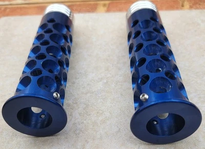 Honda CBR600RR CBR1000RR BLUE Spiked Hand Grips Spike Cut Outs - Image 1 of 3