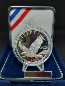 2008 P Proof Bald Eagle Commemorative Silver Dollar $1 US Mint Box COA/OGP. - Picture 1 of 3