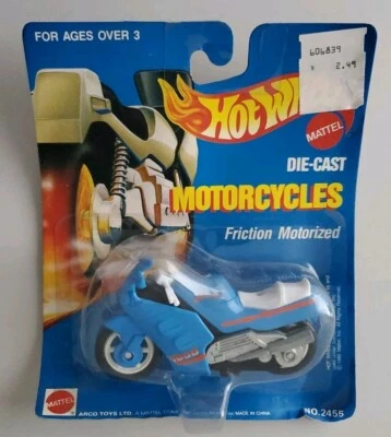 MOTO HONDA HURRICANE FRICCIÓN MOTORIZADA VINTAGE 89 HOT WHEELS ARCO MATTEL Foto 1 de 4