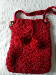 Gift Idea, Crocheted Small Evening Bag. (lined) With Matching Purse. - Picture 1 of 6