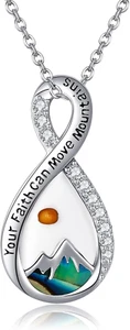 Mustard Seed Necklace 925 Sterling Silver Faith Move Mountain Pendant Gift Women - Picture 1 of 6