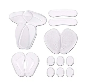 Nonslip Self-Adhesive Silicone Shoe Insoles Heel Cushion Inserts Grips Pads - Picture 1 of 5