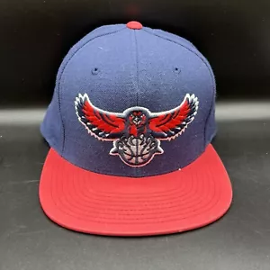Mitchell & Ness Atlanta Hawks Wool 2 Tone HWC Fitted Size 7 1/2 Hat Cap - Picture 1 of 6