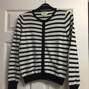 NEXT striped Crew Neck Cardigan size 6 π - Picture 1 of 6