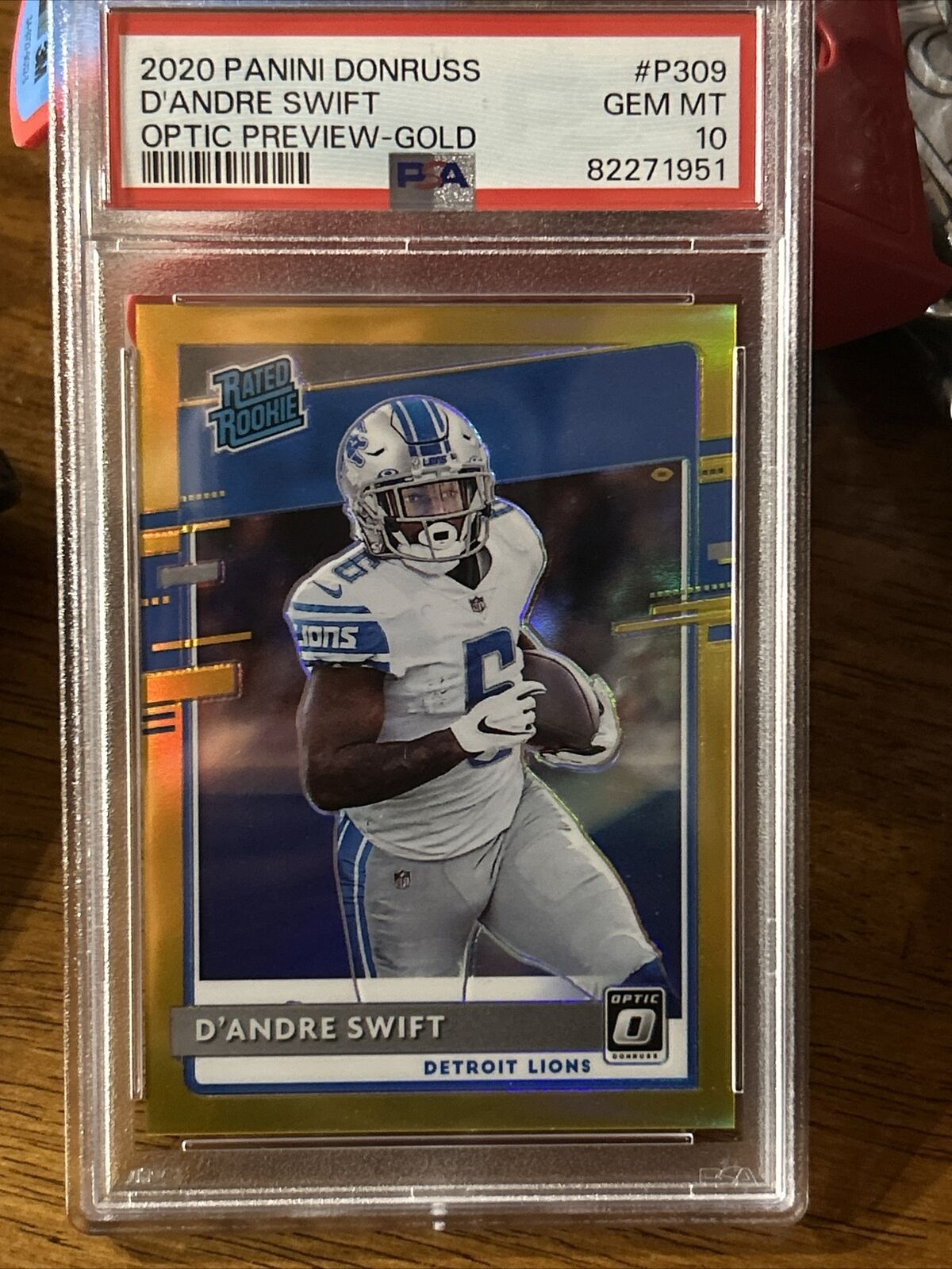 2020 Donruss Optic Preview D'ANDRE SWIFT Rated Rookie Gold /10 RC PSA 10