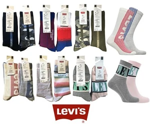 Levis Mens 2 Pack Regular Cut Socks Lightweight & Comfortable < Assorted Colours - Picture 1 of 32