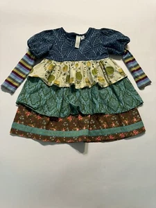 Matilda Jane Paint By Numbers Balloon Dress Long Sleeve Size 4 - Picture 1 of 6