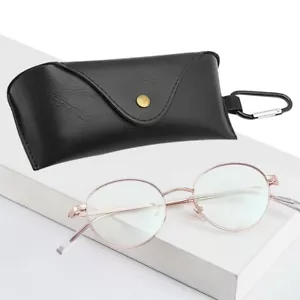 Smooth Metal Clear Lens Glasses Frame Unisex Retro Small Round Circle Eyeglasses - Picture 1 of 1