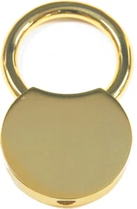 High Polished Gold Plated Round Engraveable Key Ring 102827 - Picture 1 of 3