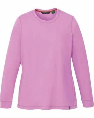 North End Ladies Organic Cotton/Spandex Jersey Long Sleeve Crew Fitness Shirt - Image 1 of 4