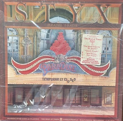 STYX "Paradise Theatre" Etched LP Original 1981 A&M SP-3719 [EDP Press] VG++ - Image 1 of 4
