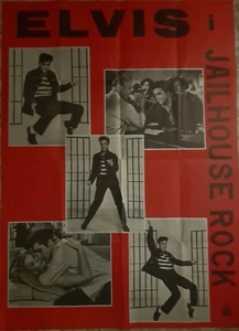 JAILHOUSE ROCK ELVIS PRESLEY Danish  movie poster Cm85xcm60 1959 VERY RARE - Picture 1 of 4