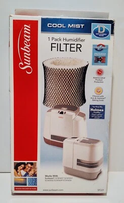 Sunbeam Holmes OEM Humidifier Type D Replacement Filter Round SF221 New - Image 1 of 4