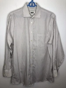 Herren JOSEPH ABBOUD Oberhemd 15 1/2 32/33 GESTREIFT bügelfrei FRANZÖSISCHE MANSCHETTEN gespreizt - Bild 1 von 6