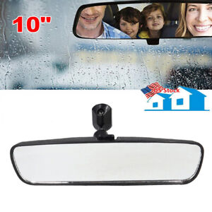 10" Universal Panoramic Auto Car Interior Rear View Mirror Stick-On Anti-Glare