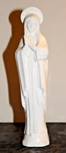Vintage White porcelain Mary Madonna Figurine Japan 11.25” tall Arimarm Bud Vase - Picture 1 of 6