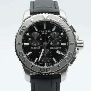 Certina DS Primera Cuarzo Reloj Cromo Cronógrafo 39MM Acero Hermosa Estado - Imagen 1 de 10