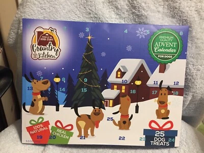 Calendario de Adviento para Perros con 25 Galletas Crujientes y Golosinas de Pollo Exp. 11/25 Foto 1 de 2