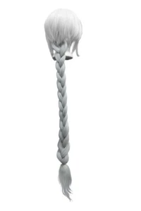 35'' Long Clip on Synthetic Braid Wig Accessory Cool Gray NEW - Picture 1 of 2