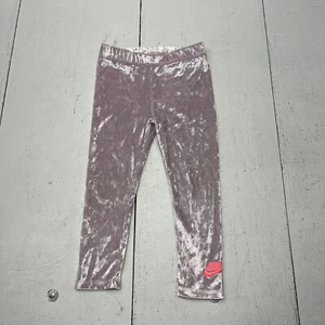 Nike Pink Velvet Full Length Ankle Leggings Girls Size 4T - Picture 1 of 6