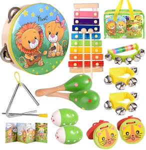 Oathx Baby Musical Toys for Toddlers 1-3 Kids'Drum Percussion Instruments Set Wo - Picture 1 of 12