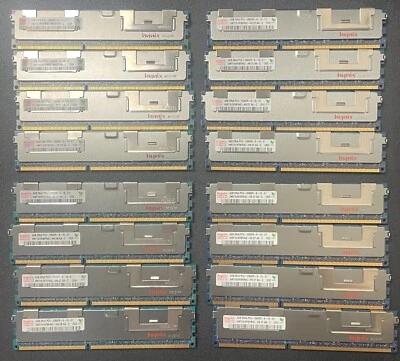 32GB (8x4GB) 2Rx4 PC3-10600R HMT151R7TFR4C - Server Memory Lot - Image 1 of 2
