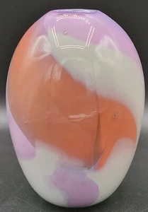 Vnt Hand Blown Art Glass Modern Abstract Vase Signed John Gerietti - Picture 1 of 5