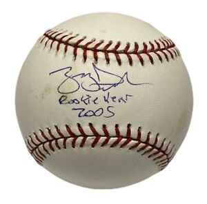 Zach Duke Signed Rawlings Baseball OMLB Rookie Year 2005 Inscription Autographed