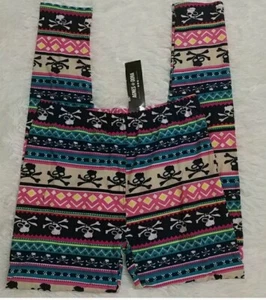 NWT Skull Print Leggings AGNES & DORA S/M Fits Size 4-12 - Picture 1 of 4