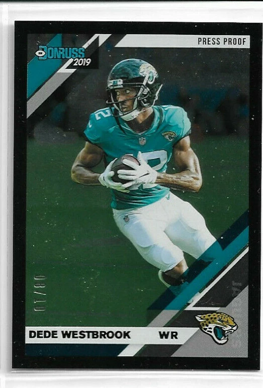 2019 Donruss Dede Westbrook #123 Black Press Proof 8/10 - Jaguars - Image 1 of 1