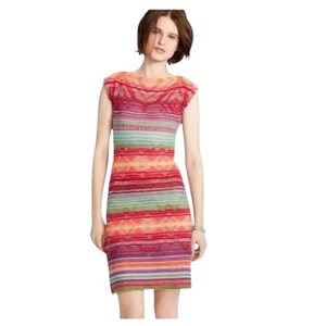 Lauren Ralph Lauren Rainbow Indian Blanket Aztec Sweater Dress Size XL - Picture 1 of 11