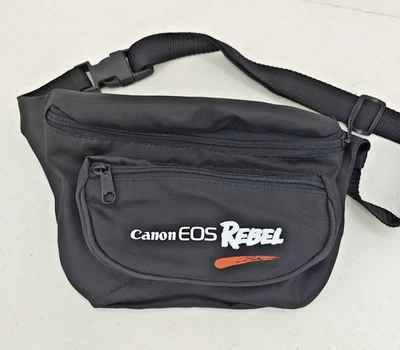 Riñonera de cintura para cámara Canon EOS 2 compartimentos con cremallera almacenamiento de colección Foto 1 de 4