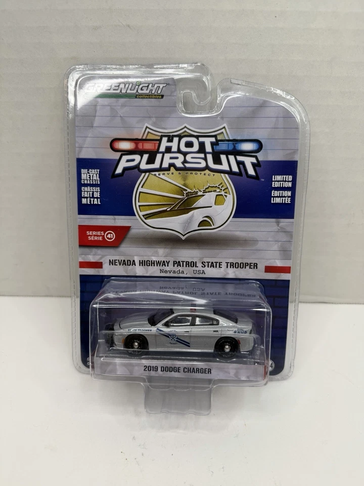 Greenlight Hot Pursuit 2019 Dodge Charger Nevada Highway Patrol State Trooper  - Image 1 of 4