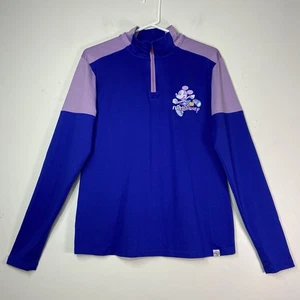 Pullover RunDisney de los Parques Disney 1/4 Cremallera Para Mujer Talla M Azul Púrpura Mickey Mouse - Imagen 1 de 11