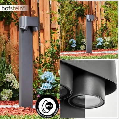 HOFSTEIN Funcluo moderne Wegeleuchte Wegelampe aus Metall/Glas in Anthrazit/Klar - Bild 1 von 4