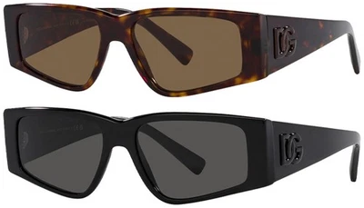 Óculos de Sol Masculino Retangular Geométrico Dolce & Gabbana - DG4453F - Fabricado na Itália - Imagem 1 de 4