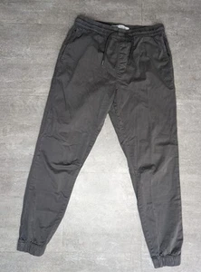 Zara Herren Jogginghose Gr. Medium Grau Denimwear Hose Pull-Up Bindegürtel - Bild 1 von 8