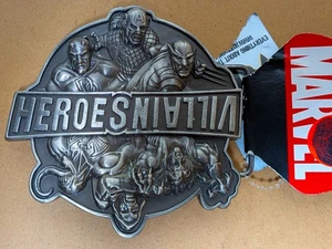 Marvel Heroes & Villains Brass Belt Buckle – Flip Design – New w/ Tags - Picture 1 of 4