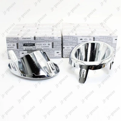 Biseles antiniebla cromados delanteros derecho e izquierdo originales Nissan Infiniti QX56 QX80 Foto 1 de 4