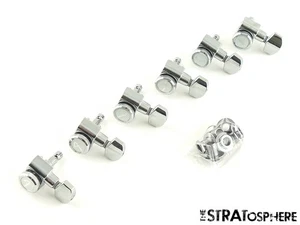 6 Fender Player II Modified LOCKING "F" TUNERS TUNING Pegs, Strat! - Picture 1 of 1