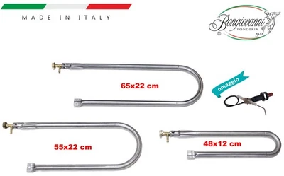 Bruciatore a gas Gpl U 48-55-65 per barbecue pietra ollare piastra ghisa - Image 1 of 3
