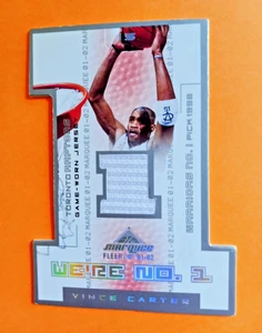 VINCE CARTER GAME WORN JERSEY 2001-2002 FLEER MARQUEE UNC TORONTO RAPTORS - Picture 1 of 1