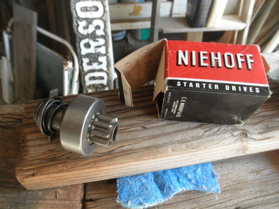 Niehoff SD1 Starter Drive NEW NOS USA Ford Lincoln Mercury  (also 1 used drive) - Image 1 of 4