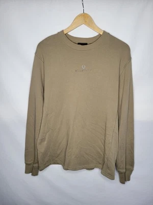 Sudadera Belstaff Para Hombre Terry Francés Cuello Redondo Talla Mediana Beige Pullover Foto 1 de 4