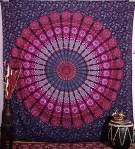Mandala Tapestry Indian WallHanging Decor Bohemian Hippie Poster Bedspread Throw - Picture 1 of 1